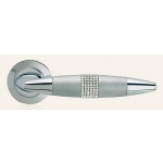 Havana Mesh Polished Chrome Door Handle on Rosette Linea Calì Crystal