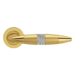 Havana Mesh Gold Plated Door Handle on Rosette Linea Calì Crystal