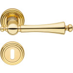 Heidi Linea Calì Italian Classic Brass Door Handle with Rosette