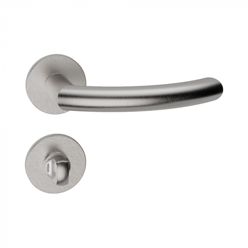 Helsinki Reguitti Inox Door Handle with Slim Round Rosette