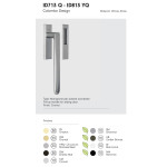 ID713 Q Colombo Pull-Up Handle for Sliding Door in Brass
