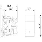 Civil Series Switch VIMAR LINEA 30000.B/C/G Aligned Illuminable