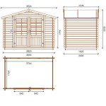 Kelly Losa Wooden Garden House 300x200 cm