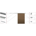 External Wall Sliding Door Kit Minimal Silent Essential Design