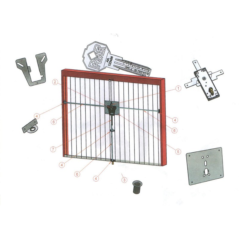Safety Kit for Up and Over Garage Doors Prefer KW574