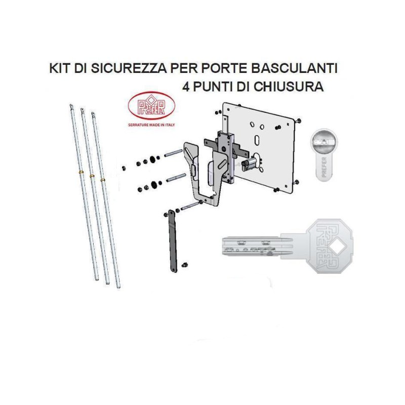 Safety Kit for Up and Over Garage Doors Prefer KW574