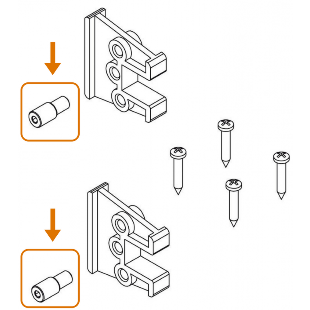 Connection kit Nova Giesse handle Window Cremonese Art.02253