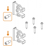 Connection kit Nova Giesse handle Window Cremonese Art.02253
