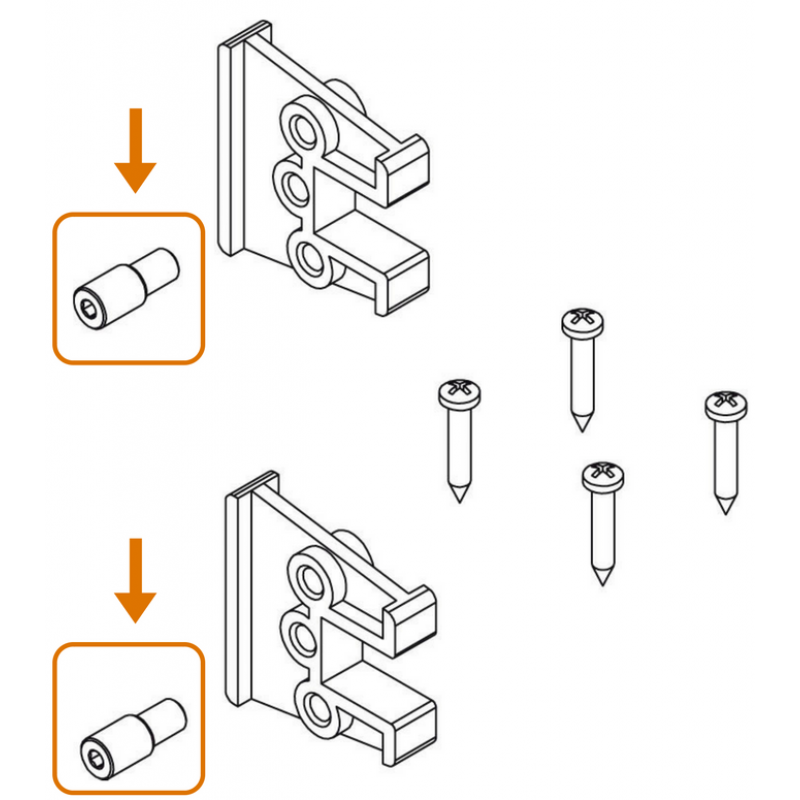 Connection kit Nova Giesse handle Window Cremonese Art.02253