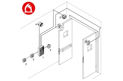 Hold Open Electromagnet Silver Aluminium with Push Button Release 19002 Opera