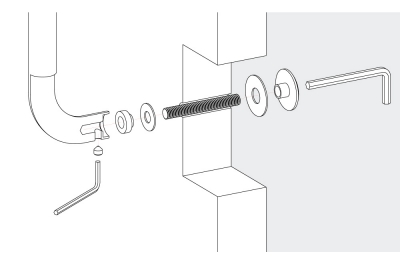 Fixing Kit Single Pull-Bolt Through for Pull Handle Colombo Design Handle for Wood PVC Glass Armoured Aluminum Doors