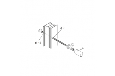 Fixing Kit pba 810 for Pair of Pull Handles for Glass Doors