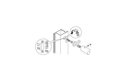 Through Fixing Kit pba 01 Single Pull Handles Wooden, Aluminium, Iron Doors