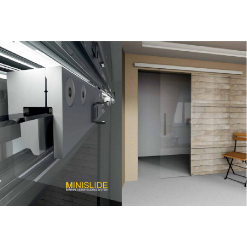 Sliding Kit MiniSlide SbyC Glass System with Sliding Guide