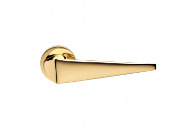 Komfort Gold Plated Door Handle With Rose of Creative Interior Design Linea Calì