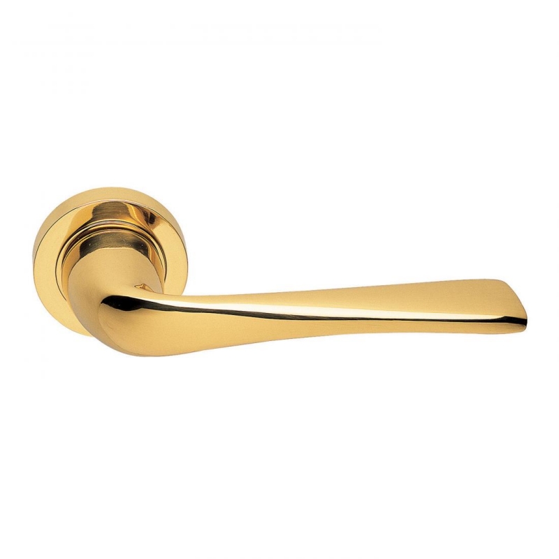 Le Mans Design Manital Polished Brass Door Lever Handles