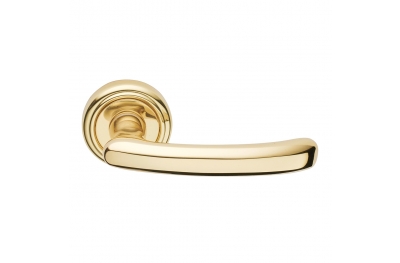 Lena Series Basic forme Door Handle on Round Rosette Frosio Bortolo Italian Classic Design