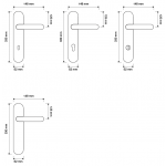 Liberty Door Handle on Plate Linea Calì Vintage