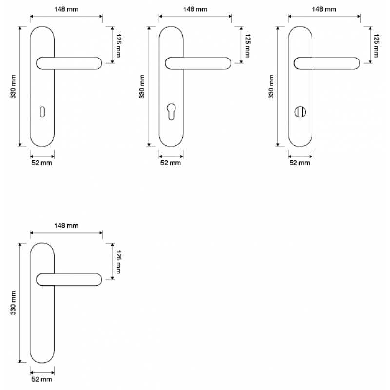 Liberty Door Handle on Plate Linea Calì Vintage