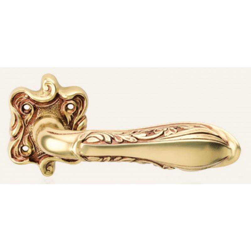 Liberty French Gold Door Handle on Rosette Linea Calì Vintage
