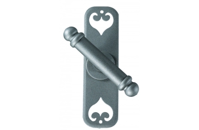 Lisbon Galbusera Window Handle with Plate Wrought Iron