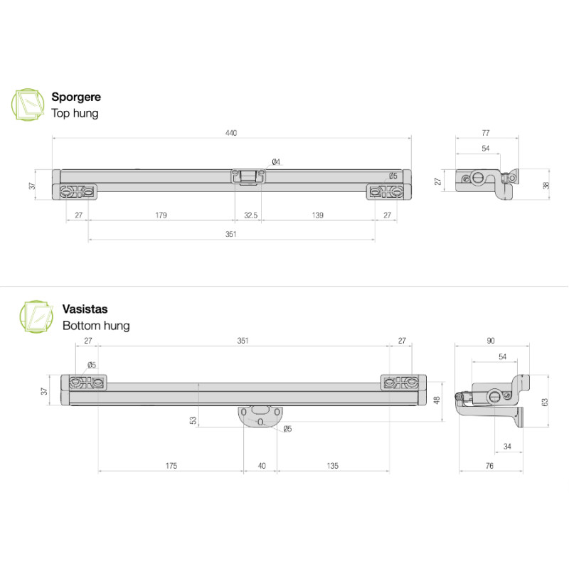 Liwin L35 Slim Comunello Chain Actuator for Windows