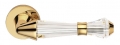 Luce Gold Plated Door Handle on Rosette Linea Calì Crystal