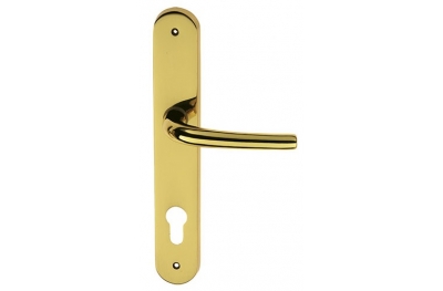 Luna Door Handle on Plate Brass-made Easy Line PFS Pasini