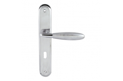Luxor 2 Series Basic forme Door Handle on Plate Frosio Bortolo Curvy Shape