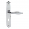 Luxor 2 Series Basic forme Door Handle on Plate Frosio Bortolo Curvy Shape