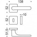 Colombo Design Handle One Q Mood with Square Rosette