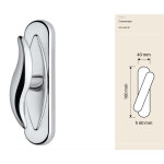 Cremonese Window Handle Delfino Linea Calì in Brass