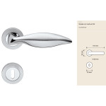 Delfino Linea Calì Classic Brass Handle for Door with Rosette