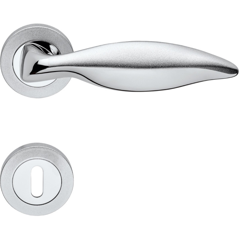 Delfino Linea Calì Classic Brass Handle for Door with Rosette