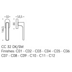 Tilt and Turn Window Handle DUE MOOD Colombo Design DK