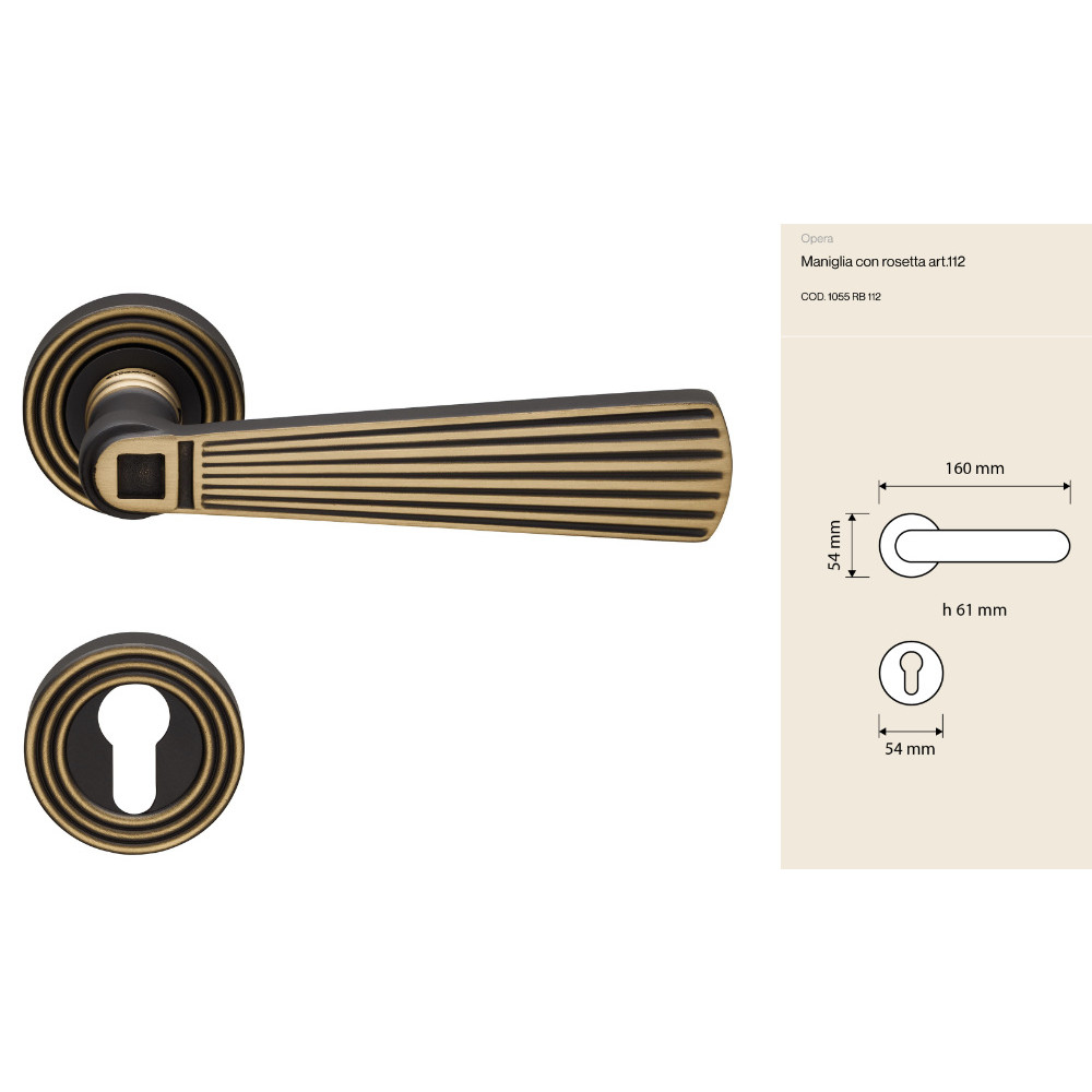 Opera Linea Calì Handle - Neoclassical Vintage Style