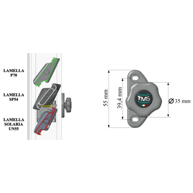 Tecnometalsystem Low Pommel Shutter Handle