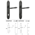 Vintage Door Handle on Plate with Visible Screws Ginevra Reguitti