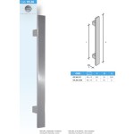 Steel Rectangular Bar Pull Handle MPM 05.36