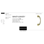 Arieni Aba 770 Door Pull Handle with Screw-On Ø50 Roses 250 mm