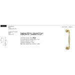 Brass Door Pull Handle Arieni Stile 940/E Ø45 Length 260 mm