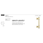 Classic Brass Door Pull Handle Urano Arieni 950 Length 260mm