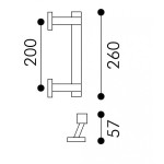 Classic Brass Door Pull Handle Urano Arieni 950 Length 260mm