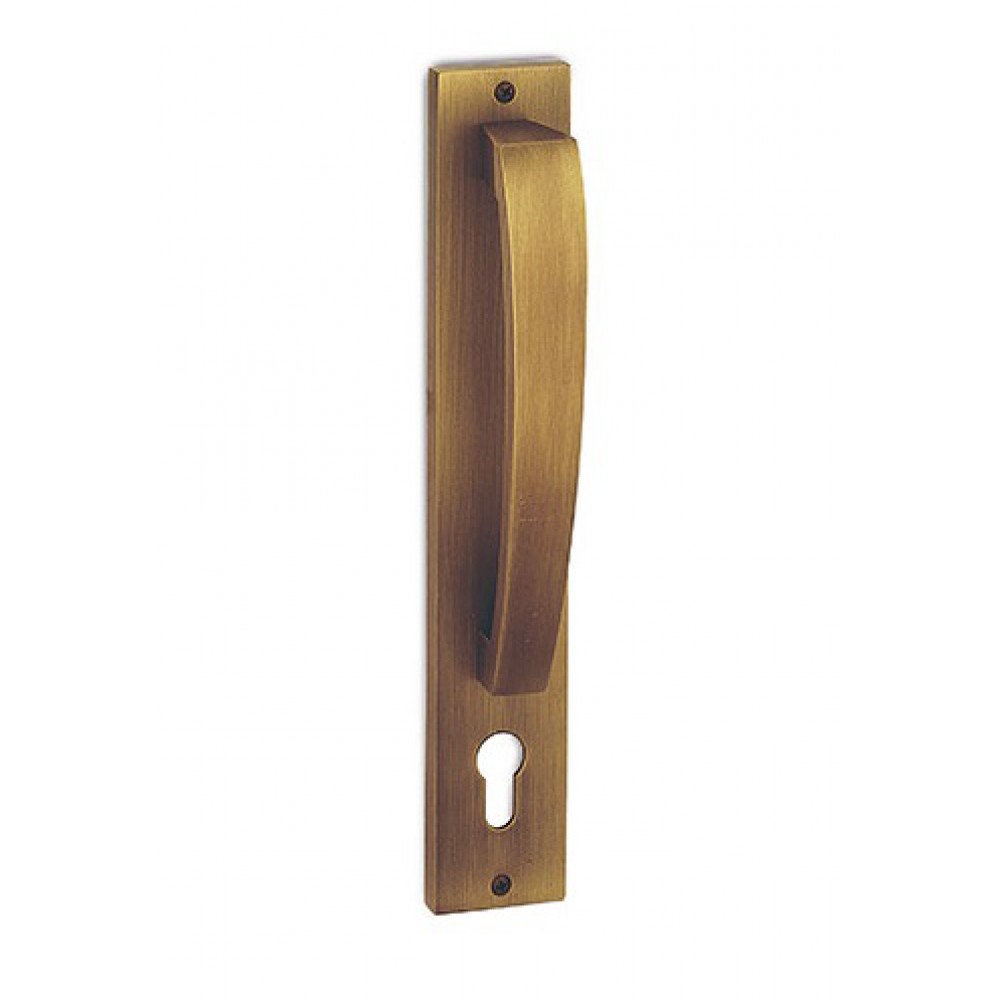 Square Brass Pull Handle on Plate Fashion Line PFS Pasini