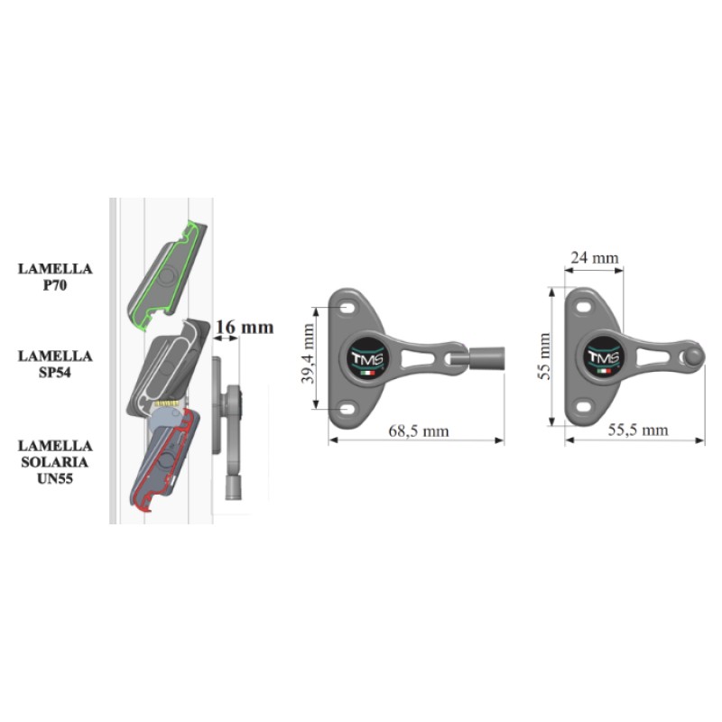 Lowered Crank for Adjustable Shutter with Minimum Space