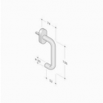 pba 2028B/DK Window Handle in Stainless Steel AISI 316L