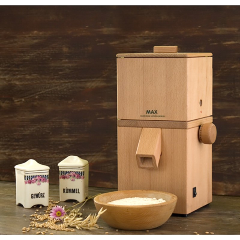 Max Cereal Grinder for Big Grains with Natural Stone