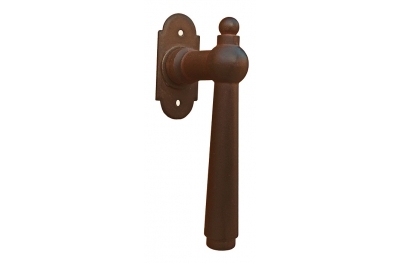 Munich Galbusera Window Handle with Rosette Wrought Iron