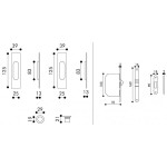 Rectangular Recessed Pulls Without Hole for Sliding Door Arieni 98/SF/R
