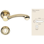 Nota Linea Calì Brass Door Handle Italian Classic Harmony